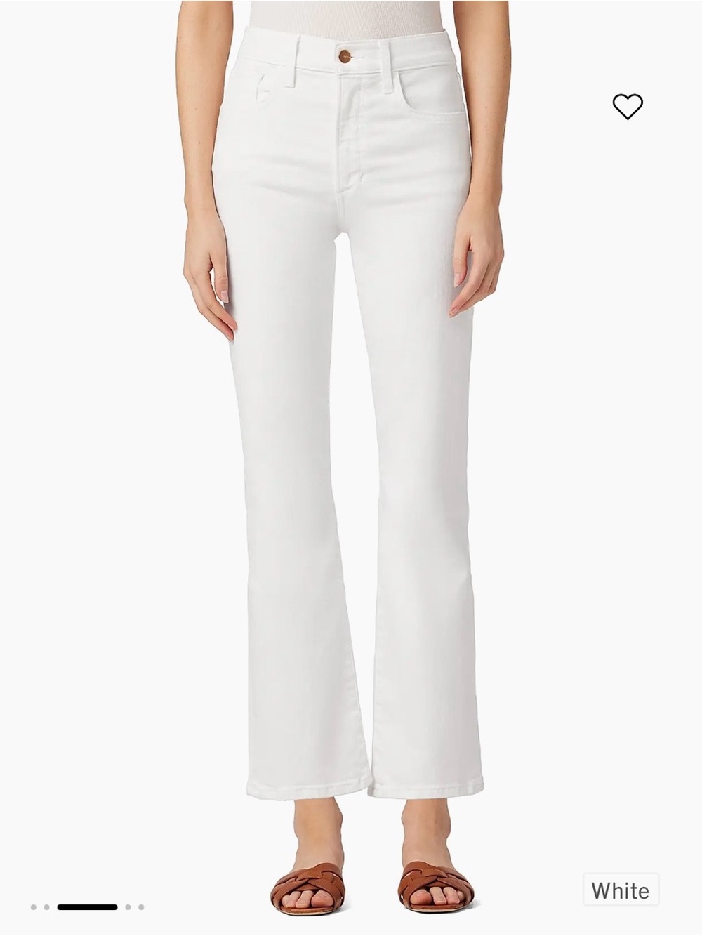 Joe's Jeans White High-Rise Wide Leg Jeans